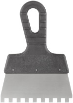 Stainless steel serrated facade spatula 150 mm / tooth 8 mm