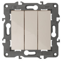 Выключатель ЭРА Elegance 14-1107-02 тройной 10АХ-250В IP20 слоновая кость