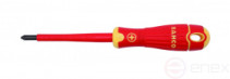Combined insulated screwdriver with handle ERGO SL 5 mm/PZ1x80 mm, with a thin rod