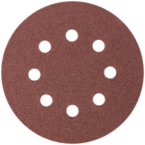 Круги шлифовальные с отверстиями (липучка), алюминий-оксидные, 125 мм, 5 шт. Р 40