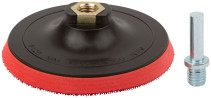 Grinding disc with Velcro, M14 nut + drill adapter, 125x10 mm