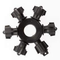 ERA ERAPS-OR Splitter for IP65 Garlands Circular 6 Sockets Black
