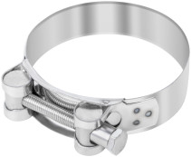 Хомут обжимной силовой шарнирный, нерж.сталь 80-85 мм