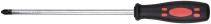 Screwdriver "Standard", CrV steel, rubberized black and red handle 8x200 mm PH3
