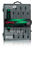 A set of screwdrivers for precision work 14in1 (TORX, PH, SL), 8 items in a TOPTUL case