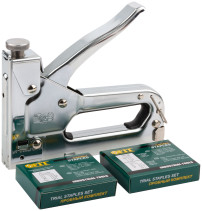 Stapler for wide staples 4-in-1 "type 140" 6-14 mm, with adjustableudara, met.corp., Pro, in a briefcase+staples