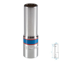 Головка торцевая глубокая двенадцатигранная 3/8", 11 мм KING TONY 323011M