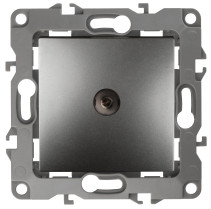 12-3102-12 ЭРА Розетка TV проходная, IP20, Эра12, графит