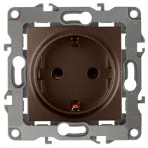 Розетка ЭРА Серия 12 12-2001-13 2P+E Schuko 16A-250В IP20 без м.лапок бронза
