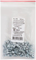 Винт с потайной головкой с полной резьбой оцинкованный DIN 965 4х10 (фасовка 100 шт)