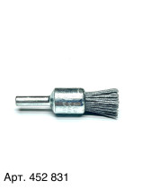 Щетка кисть гофрированная, Д17 мм, хвостовик 6 мм, длина 60 мм, нейлон абразив SIC K 120/1,10 мм, длина рабочей части 20 мм