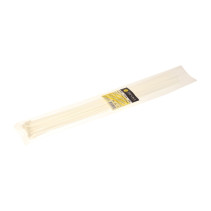 Хомут пластиковый ER-05452 белый 5.0x450мм универсальный (25шт) ЭВРИКА /1/200