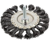 Straight disc corkscrew, with stud, 100 mm twisted steel wire