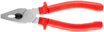 Light combination pliers, plastic handles, 180 mm polished steel