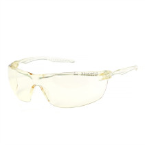 Safety glasses open O88 SURGUT Strong Glass (2-1.2 PC) with a light yellow light filter, 30 pcs.