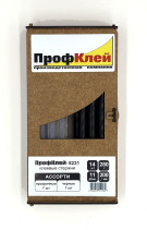 Клеевые стержни ПрофКлей-8231 ассорти (прозрачные - черные), 11х200 мм, 14 шт, 280 г