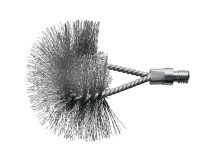 IBG oval brush, diameter 80*150 mm, steel corrugated wire STA 0.30 mm, pile length 120 mm, fit W1/2"
