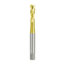 Machine tap HSS ground M 2.5x0.45 TiN for blind holes