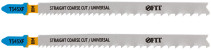 Canvases on wood, metal, plastic, Bimetal, milled teeth, 132/106 mm, variable. Pitch (T345XF), 2 pcs.