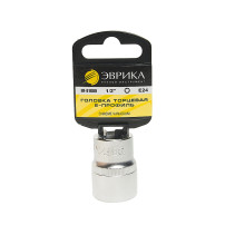 Головка торцевая Е24 1/2" TORX L=40мм (с держателем) ЭВРИКА ER-91609H 1/96