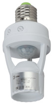 Датчик движения ЭРА MD 015 белый E27 60Вт 360° 6м IP20