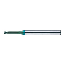 Spherical milling cutter D0.6x0.6x14x45x4 Z2 TiSiN-nano