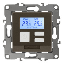 12-4111-13 ERA Thermostat universal 230V-Imah16A, IP20, Era 12, bronze