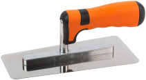 Stainless steel trowel, Venetian shape, 2K handle, 200 x 80 mm