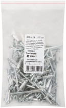 Заклепки вытяжные комбинированные, алюминий-сталь 4,8 х 14 (фасовка 100 шт)