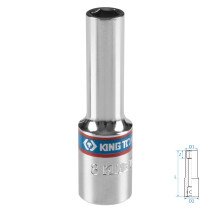 Головка торцевая глубокая шестигранная 3/8", 8 мм KING TONY 323508M