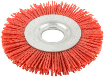 Корщетка-колесо нейлоновая, посадочный диаметр 22,2 мм, Профи 100 мм
