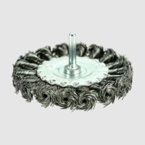 Disc cord brush (0.5 mm twisted galvanized steel, diameter 100 mm, shank 6 mm) BERGER BG1735