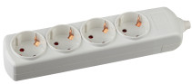 ERA K-4e block 4 sockets with earthing white
