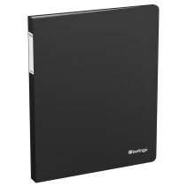 Folder with 40 Berlingo "Soft Touch" inserts, 25 mm, 700 microns, black, with inner pocket