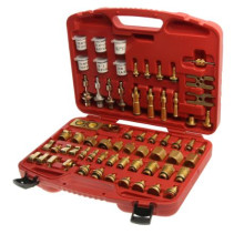 A set of adapters for testing an air conditioner (European and American cars) in the JTC case