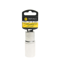 Головка торцевая 24мм 1/2" 6-гранная глубокая L=80мм (с держателем) ЭВРИКА ER-91517H 1/80