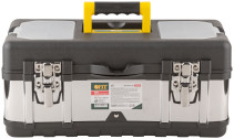 Ящик для инструмента пластиковый 16" (410х215х185 мм) замки и стенки нерж. сталь