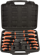 A set of 12 pr. through-hole screwdrivers with a hexagon wrench (case) Avtodor 30870