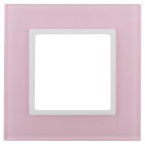 14-5101-30 ЭРА Рамка на 1 пост, стекло, Эра Elegance, розовый+бел