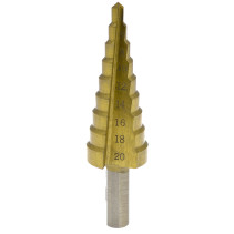Сверло ступенчатое 4-20мм, HSS, шаг 2мм, ЧЕГЛОК (20/120)