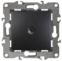 12-3102-05 ЭРА Розетка TV проходная, IP20, Эра12, антрацит