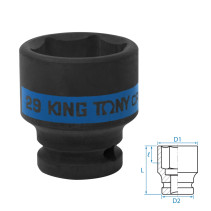 Головка торцевая ударная шестигранная 1/2", 29 мм KING TONY 453529M