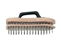 Щетка ручная, 5 рядная, 225х55 мм, стальная проволока STA 0,35 мм, высота ворса 38 мм