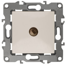 12-3102-02 ЭРА Розетка TV проходная, IP20, Эра12, слоновая кость