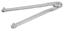 Sliding key with 3.8mm studs with chrome finish, 10 - 50 mm