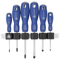 Screwdriver set with holder, 6 pieces MASTER 04-6RB