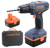 Cordless Cordless Screwdriver 14.4 V; 0-350/0-1100 rpm; 10 mm; 24 Nm; 2 batteries(Ni-Cd) x1.5 Ah; 15+1; 1 hour; speed control; rubber inserts