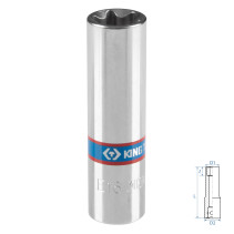 Головка торцевая TORX Е-стандарт 3/8", E16, L = 63 мм KING TONY 327516M