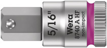 8740 A Hex-Plus HF Zyklop Головка торцевая со вставкой под внутренний шестигранник, DR 1/4", с функцией фиксации крепежа, 5/16" x 28 мм
