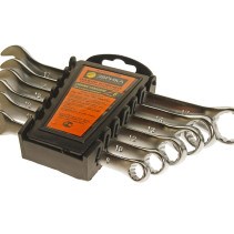 Набор ключей комбинированных (8,10,12,13,14,17мм) сатинированных холдер 6 предметов ЭВРИКА 6/36